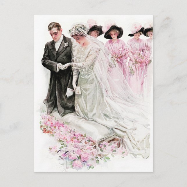 Harrison Fisher: The Wedding Postcard (Front)