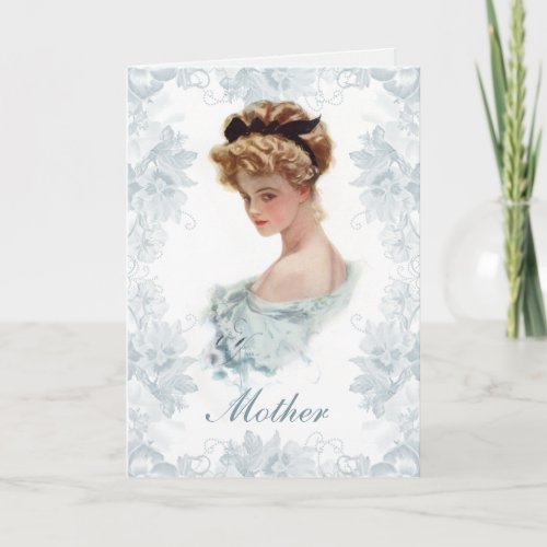 Harrison Fisher Victorian Lady Mothers Day Card
