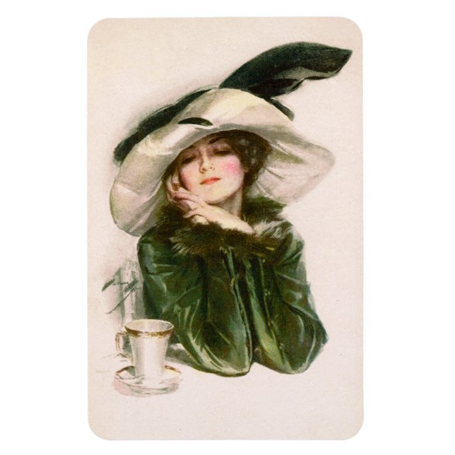 Harrison Fisher's "Contentment" Magnet (Vertical)