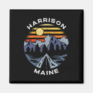 Harrison Maine Mountains Vacation Camping Souvenir Magnet