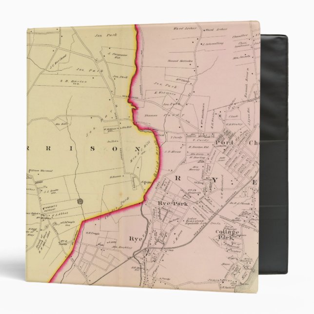 Harrison, Rye, New York 3 Ring Binder (Front/Inside)