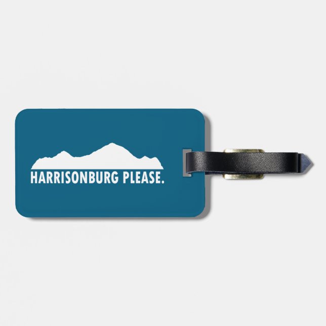 Harrisonburg Virginia Please Luggage Tag (Back Horizontal)