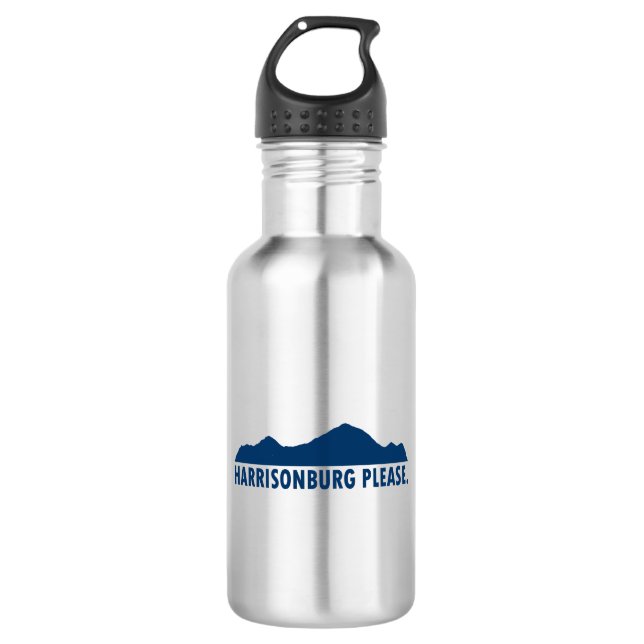 Harrisonburg Virginia Please Stainless Steel Water Bottle (Front)