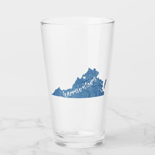 Harrisonburg Virginia Wood Grain Glass (Front)