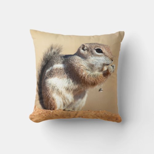 Harriss antelope squirrel Ammospermophilus Throw Pillow