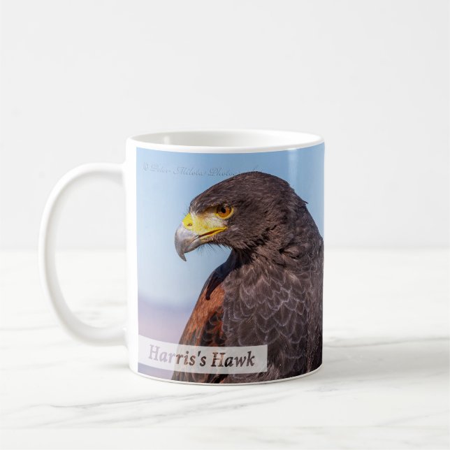 Harris's Hawk Psalm 33:4  KJV Coffee Mug (Left)