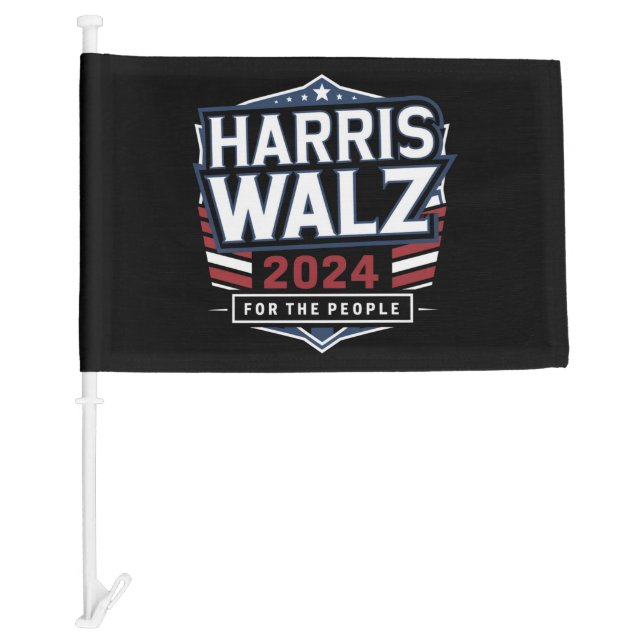 HarrisWaltz 2024 Shirt KamalaHarris TimWaltz 2024 Car Flag (Front)