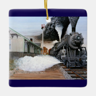Harrow, ON Depot by Tom Rock Ceramic Ornament