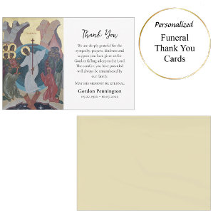 Harrowing of Hell Icon Orthodox Christian Funeral  Thank You Card