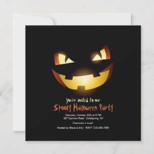 Harrowing Pumpkin Halloween Invitation