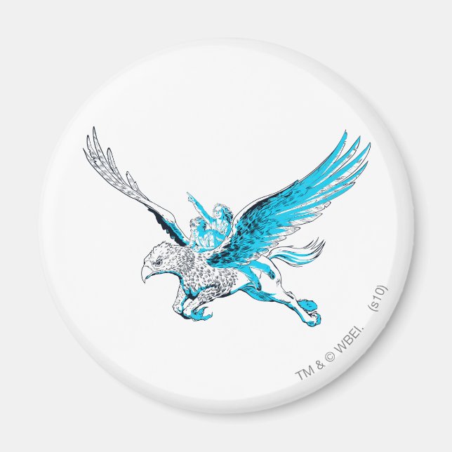 Harry and Hermione on a Hippogriff Magnet (Front)