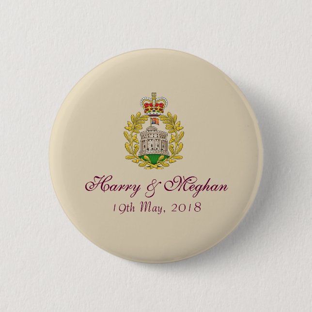Harry and Meghan Royal Wedding Button Badges (Front)