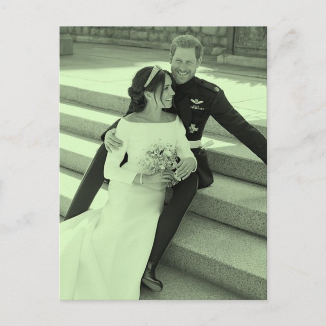 Harry and Meghan wedding portrait stylized Postcard (Front)