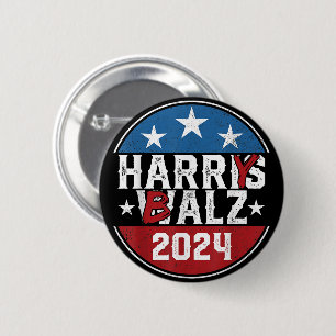 Harry Balz 2024, Funny Political 2024, Harris Walz Button