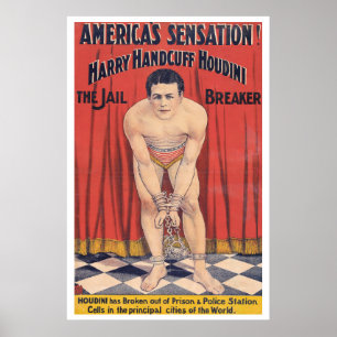 Harry Handcuff Houdini, the jail breaker 1900 Poster