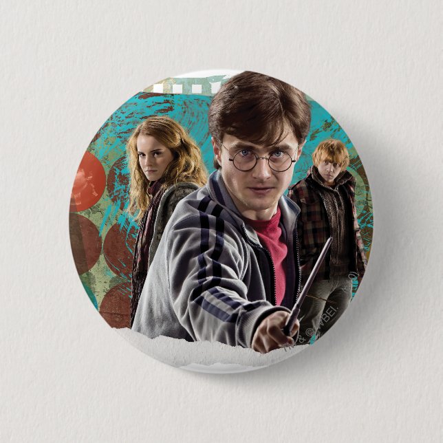 Harry, Hermione, and Ron 1 Button (Front)