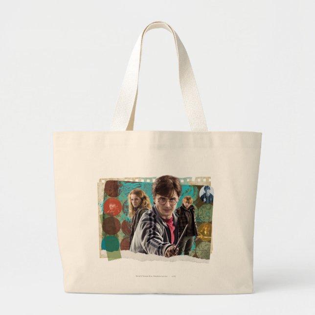 Harry, Hermione, and Ron 1 Large Tote Bag (Front)