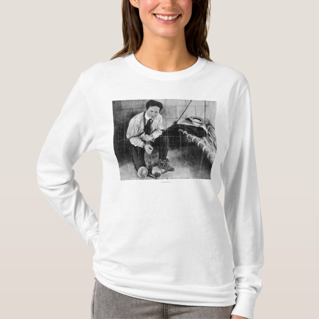 Harry Houdini About to Escape from Prison T-Shirt (Front)