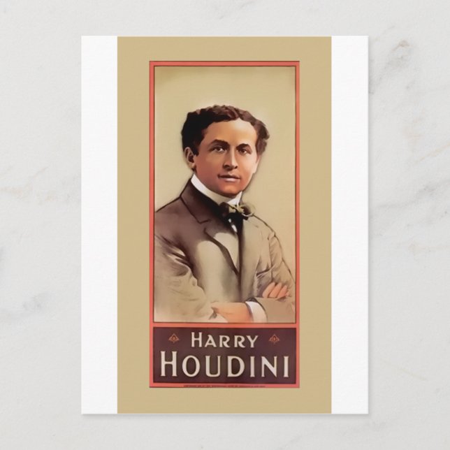 Harry Houdini Illusionist ~ Magician ~ Escapologis Postcard (Front)