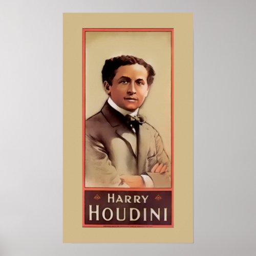 Harry Houdini  Illusionist  Magician  Poster