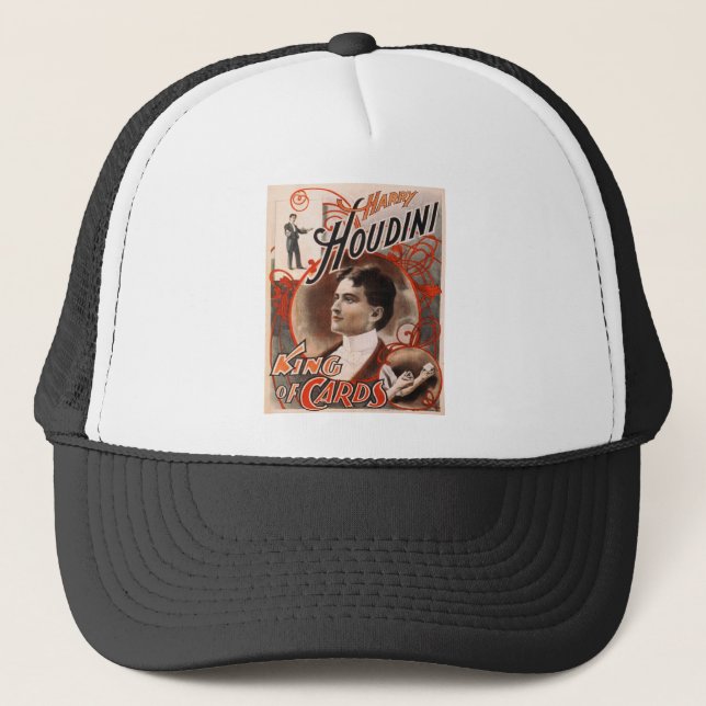Harry Houdini King Of Cards Trucker Hat (Front)