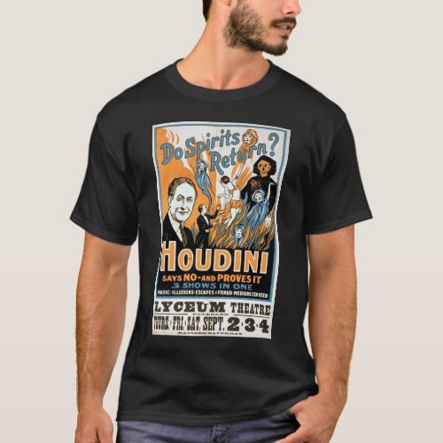 Harry Houdini Magic Show _ Ghostbuster 1909 T_Shirt