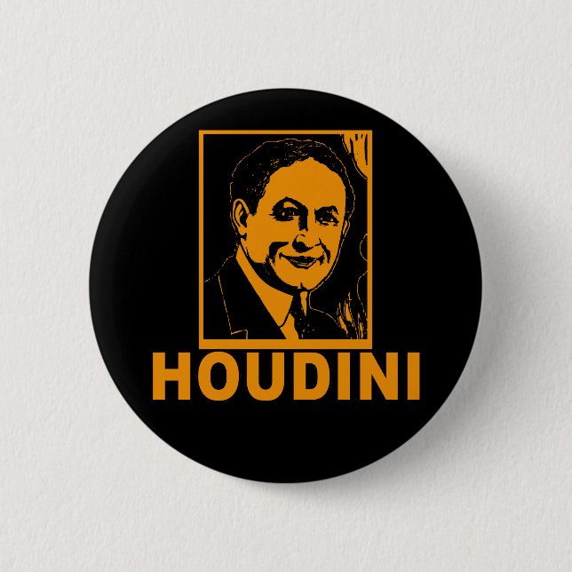 Harry Houdini Poster T shirts, Mugs, Gifts Button (Front)