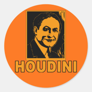 Harry Houdini Poster T shirts, Mugs, Gifts Classic Round Sticker