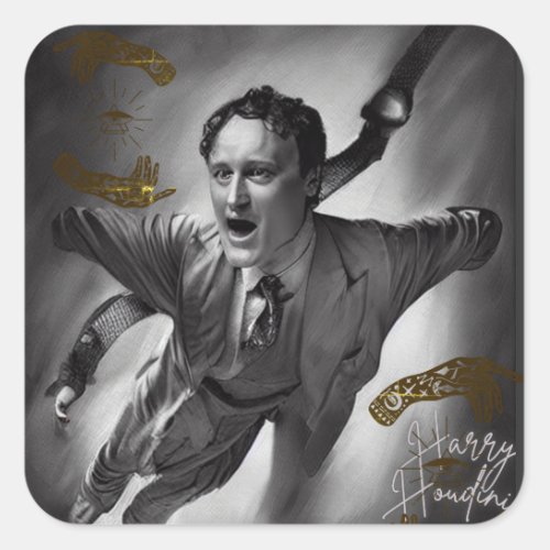 Harry Houdini Stickers Portrait Art Pop Art