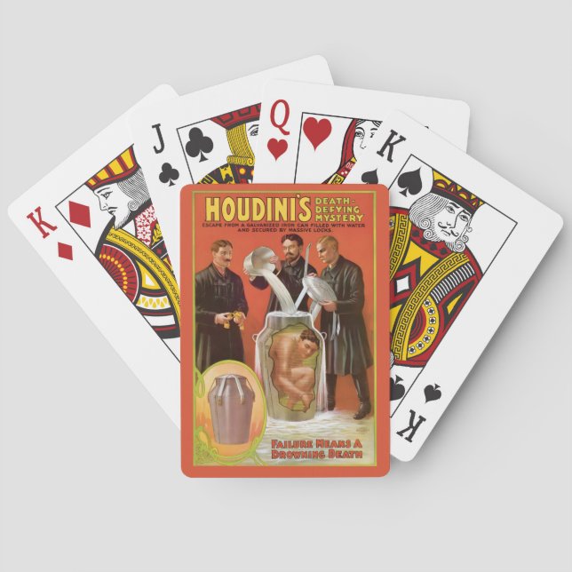 Harry Houdini Vintage Advertising Poker Cards (Back)