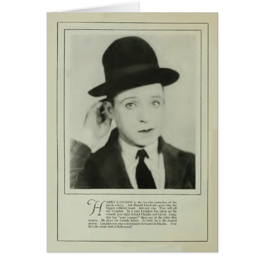 Harry Langdon 1926 vintage portrait card