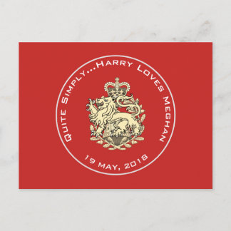 Harry Loves Meghan Royal Wedding Custom Postcard