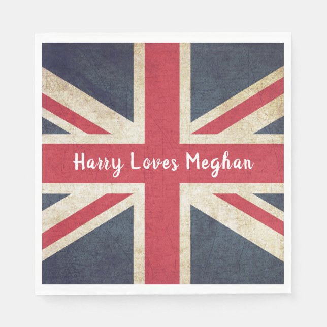 Harry LOVES Meghan Royal Wedding Party Napkins (Front)