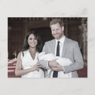 Harry Meghan Archie stylized Postcard