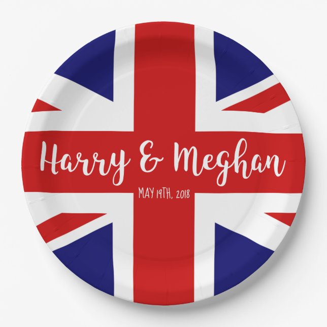 Harry & Meghan | Royal Wedding Celebration Paper Plates (Front)