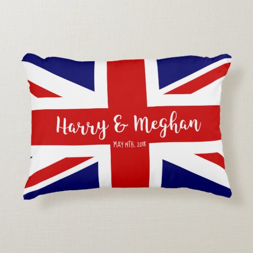 Harry  Meghan  Royal Wedding Commemoration Accent Pillow