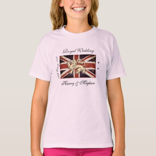 Harry Meghan Royal Wedding Kids T_Shirt