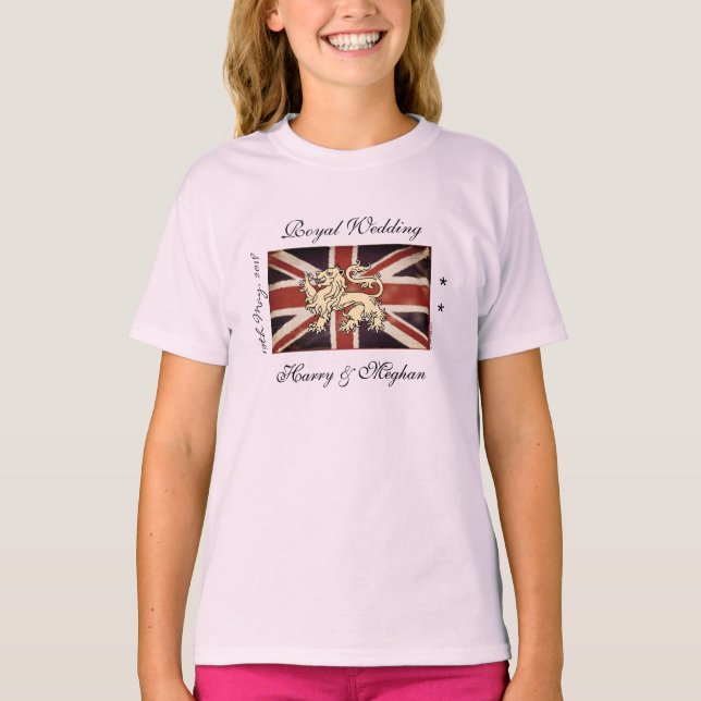 Harry Meghan Royal Wedding Kids T-Shirt (Front)