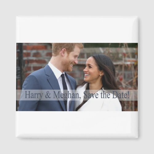 Harry  Meghan Save the Date Magnet