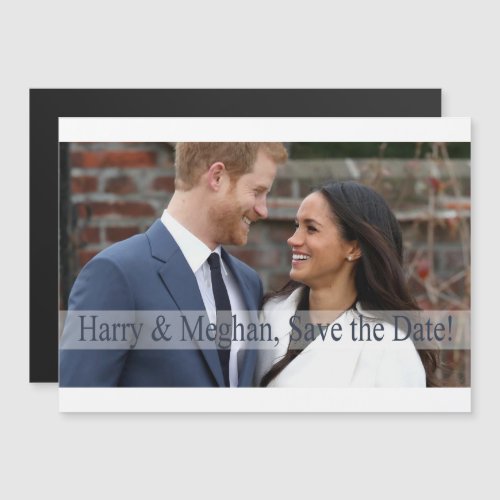 Harry  Meghan Save the Date Magnetic Invitation