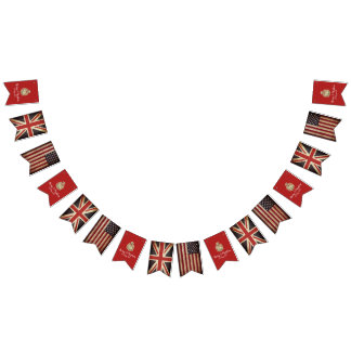 Harry Meghan UK USA Flag Wedding Party Banner
