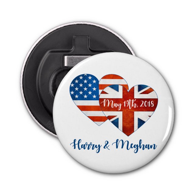 Harry & Meghan Wedding, May 19th 2018 Bottle Opener (Front)