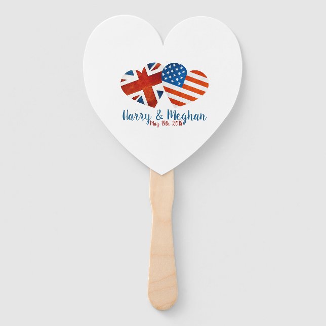 Harry & Meghan Wedding, May 19th 2018 Hand Fan (Front)