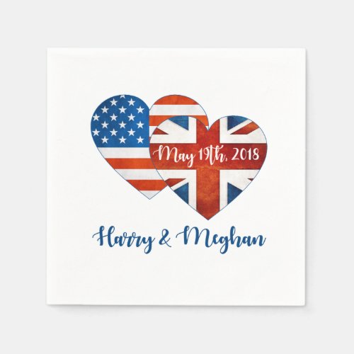 Harry  Meghan Wedding May 19th 2018 Napkins