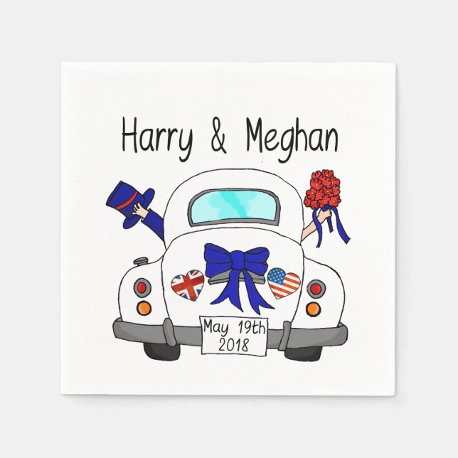 Harry & Meghan Wedding, May 19th 2018 Napkins (Front)