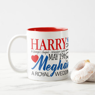 Harry & Meghan Wedding, May 19th 2018 Two-Tone Coffee Mug