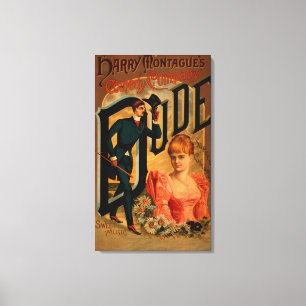 Harry Montague's Comedy "Dude" Theatre Poster Canvas Print