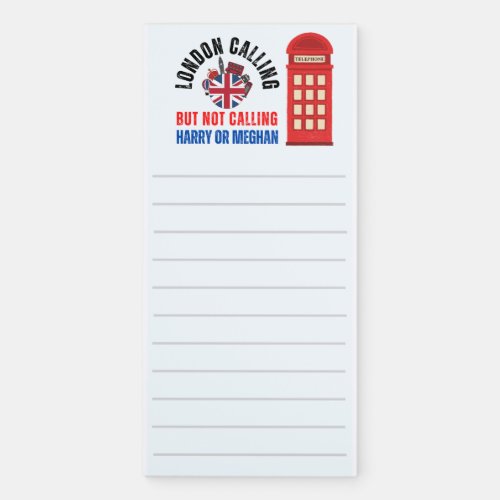Harry Notepad London Calling Magnetic Notepad