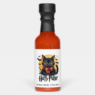Harry Pawter Witch Black Cat Halloween Funny Movie Hot Sauces