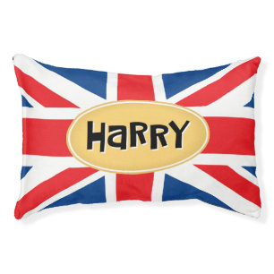 Harry Personalized British Pet Bed